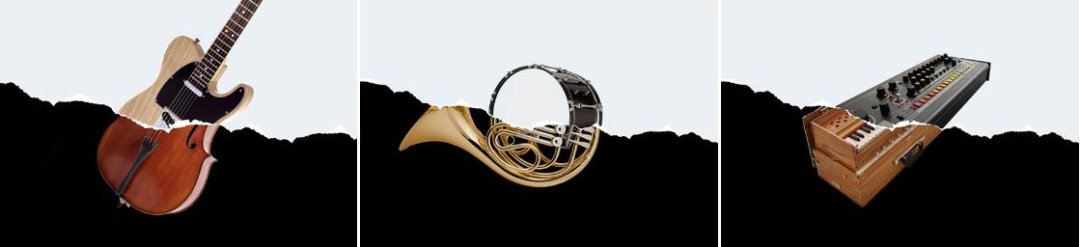 Ural 音樂節品牌vi識別設計，山脈輪廓+紙張撕開紋路+拼貼設計