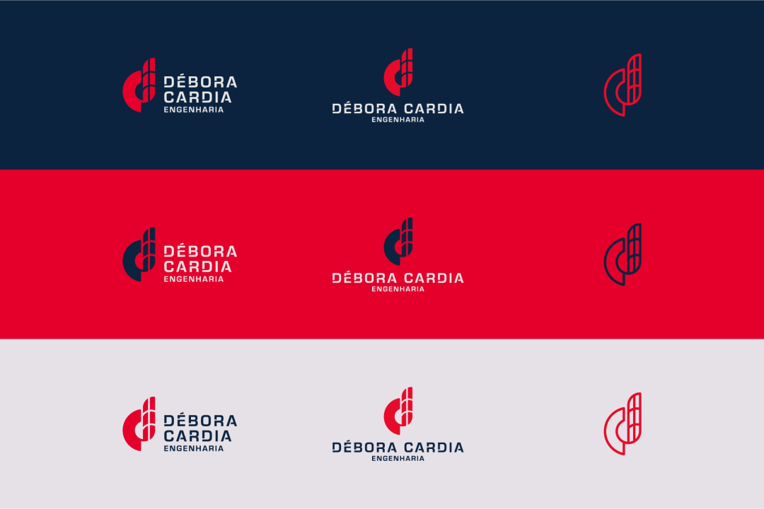 Débora Cardia 土木建筑公司品牌形象設(shè)計(jì)logo設(shè)計(jì)vi設(shè)計(jì)，字母dc+大樓圖形