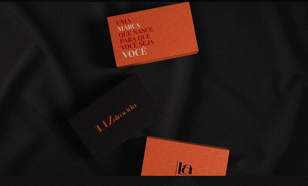 個性與時尚的Liz Almeida服裝品牌vi設計，以“雜亂而有序排列的線元素為輔助識別