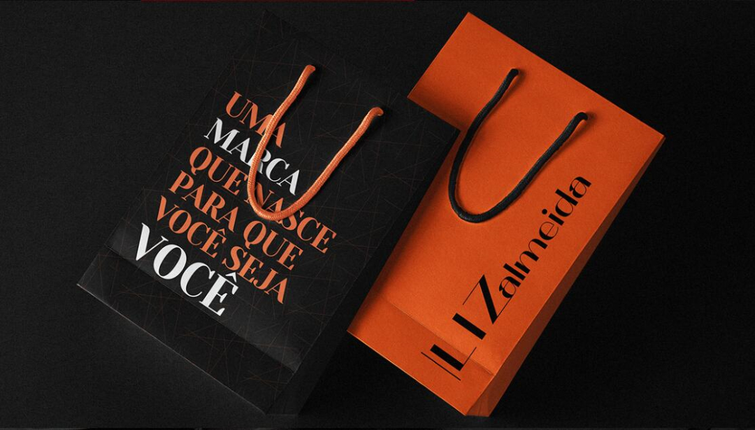 個性與時尚的Liz Almeida服裝品牌vi設計，以“雜亂而有序排列的線元素為輔助識別