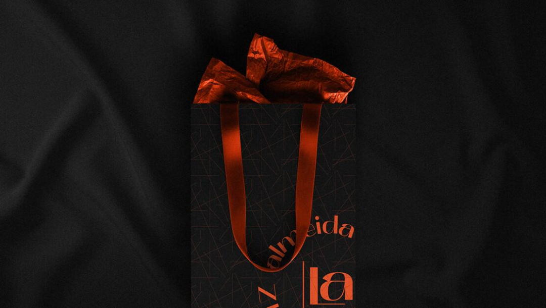 個性與時尚的Liz Almeida服裝品牌vi設計，以“雜亂而有序排列的線元素為輔助識別