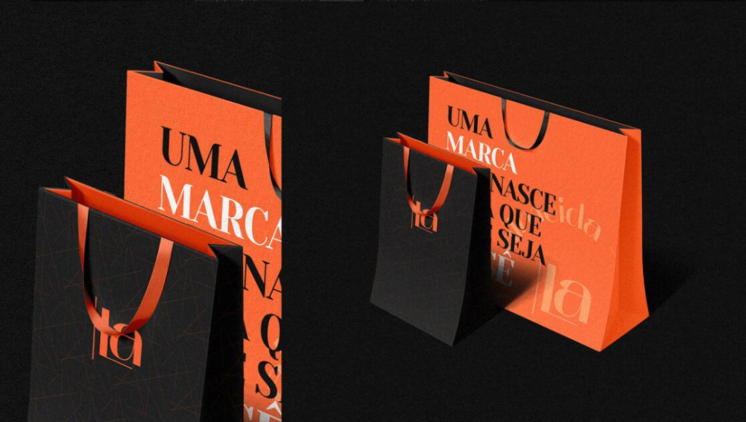 個性與時尚的Liz Almeida服裝品牌vi設計，以“雜亂而有序排列的線元素為輔助識別