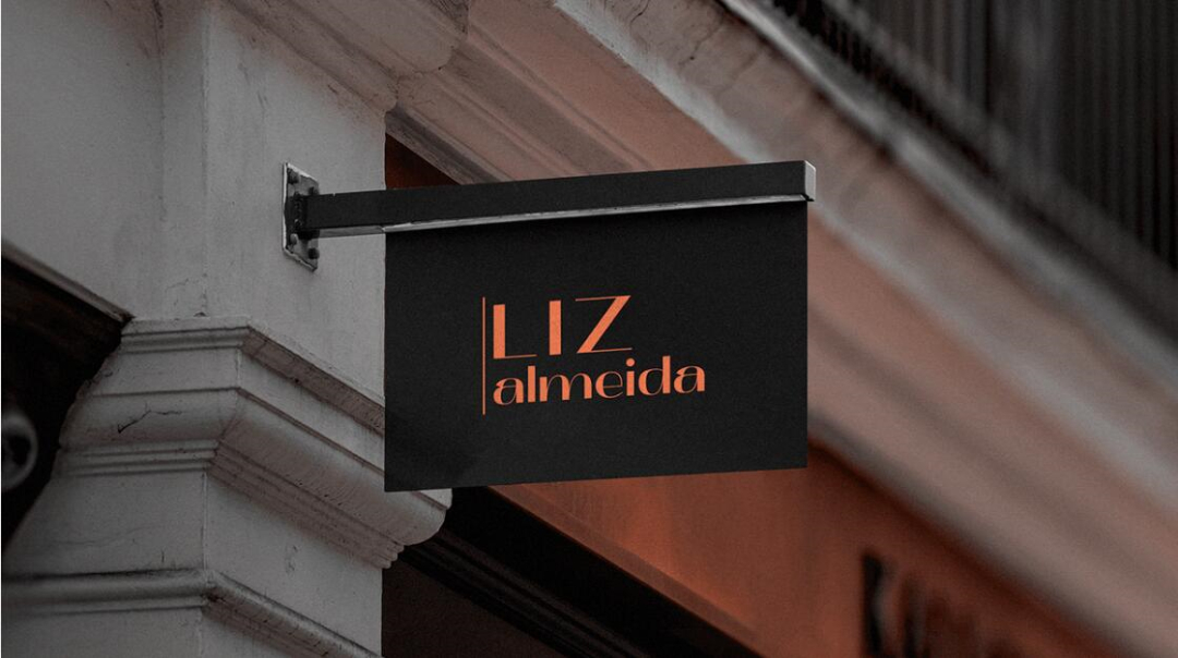 個性與時尚的Liz Almeida服裝品牌vi設計店鋪設計，以“雜亂而有序排列的線元素為輔助識別