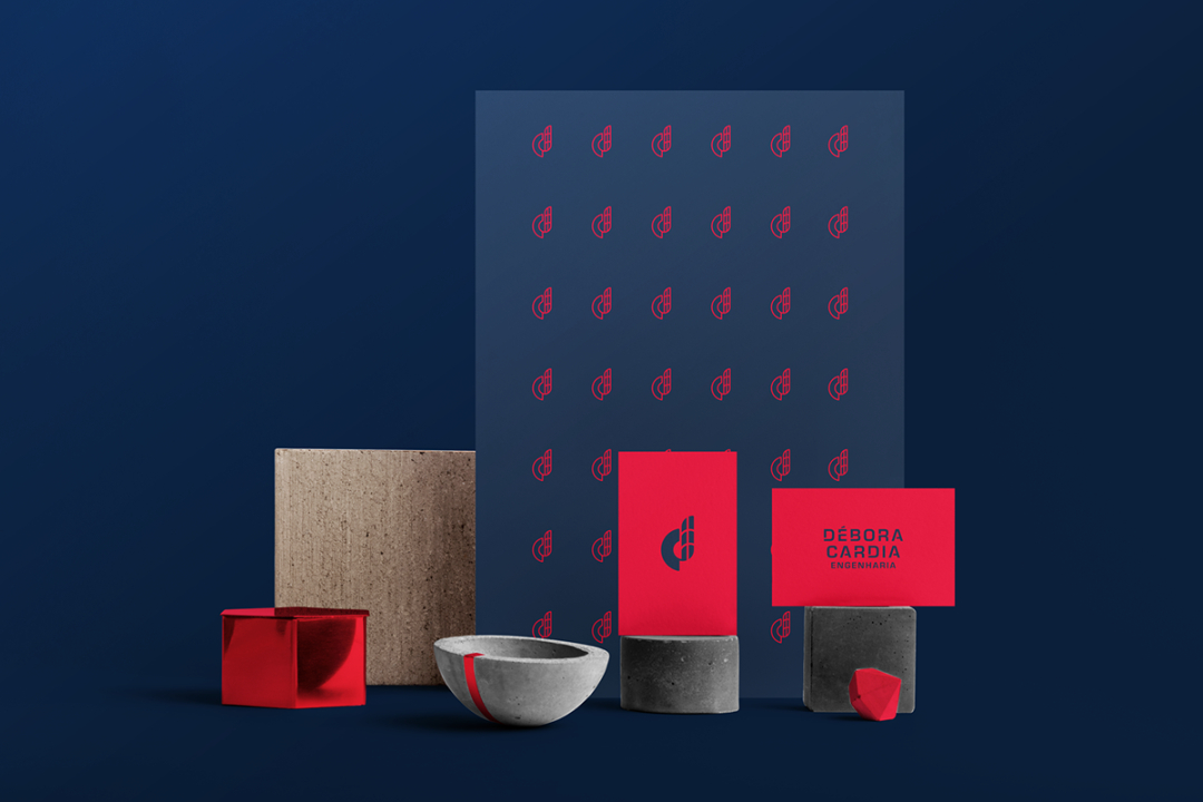 Débora Cardia 土木建筑公司品牌形象設(shè)計(jì)logo設(shè)計(jì)vi設(shè)計(jì)，字母dc+大樓圖形