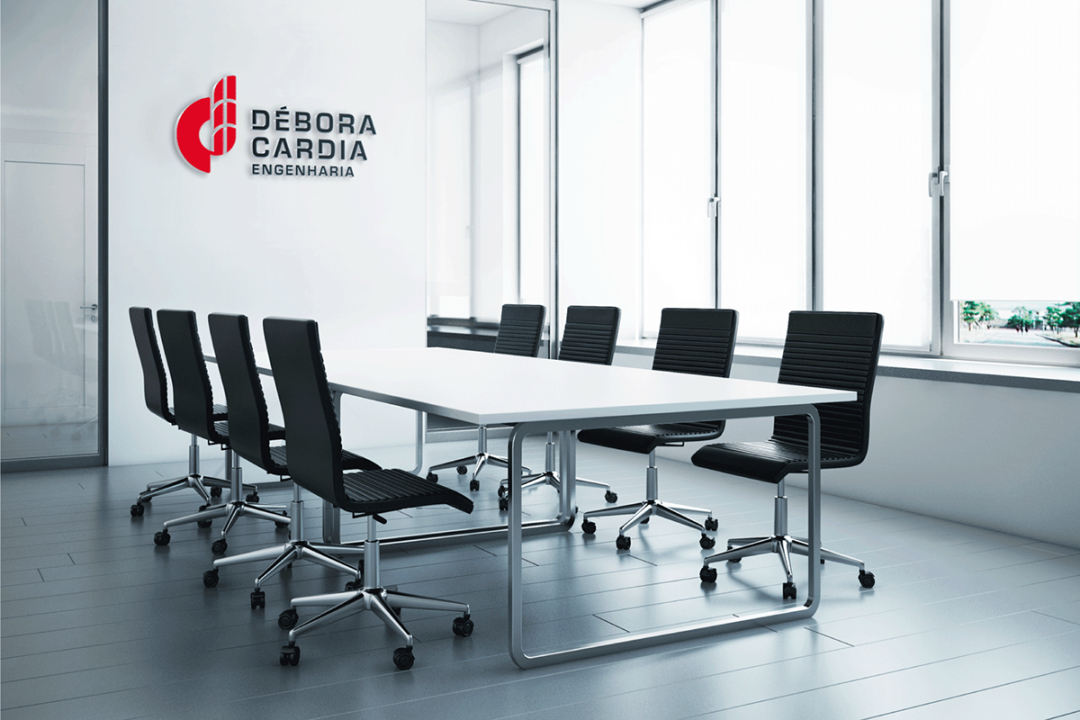 Débora Cardia 土木建筑公司品牌形象設(shè)計(jì)logo設(shè)計(jì)vi設(shè)計(jì)，字母dc+大樓圖形