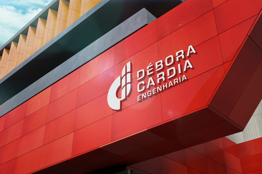 Débora Cardia 土木建筑公司品牌形象設(shè)計(jì)logo設(shè)計(jì)vi設(shè)計(jì)，字母dc+大樓圖形