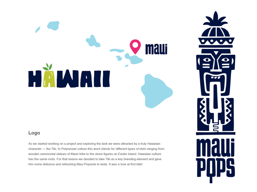 Maui Pops 冰淇淋店品牌logo設(shè)計(jì)店鋪室內(nèi)設(shè)計(jì)，活潑的夏威夷風(fēng)格