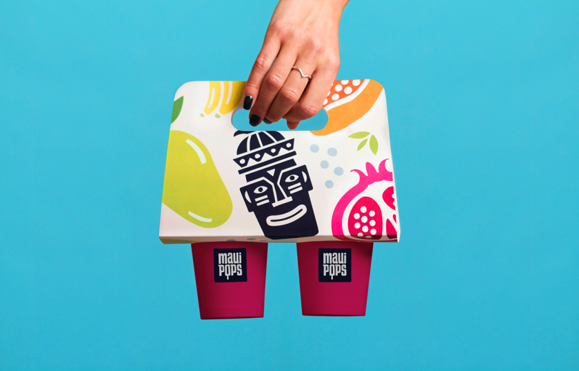 Maui Pops 冰淇淋店品牌logo設(shè)計(jì)店鋪室內(nèi)設(shè)計(jì)，活潑的夏威夷風(fēng)格