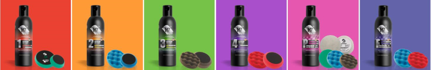 H7 汽車美容用品拋光劑 “漸變效果+進度條元素的運用”包裝設計