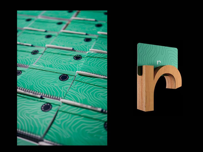 Roots 烏克蘭進口葡萄酒公司vi設計，梯田線條元素