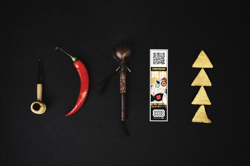 Good Good墨西哥休閑餐飲品牌設計，“中國皮影風”插畫元素設計