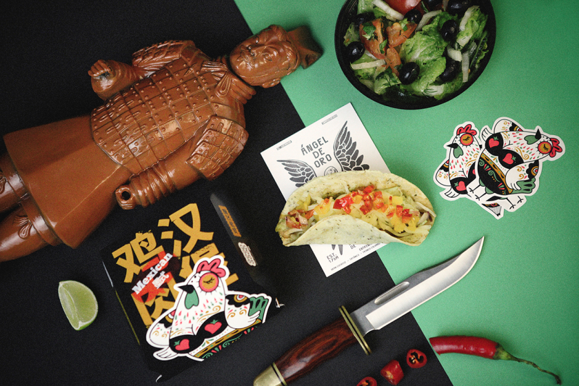 Good Good墨西哥休閑餐飲品牌設計，“中國皮影風”插畫元素設計