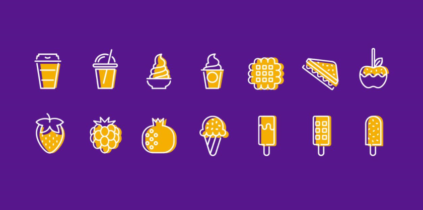 Zonice 冷凍酸奶咖啡連鎖店品牌vi形象設計-圖標設計