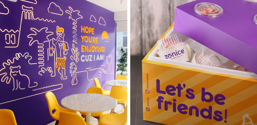 Zonice 冷凍酸奶咖啡連鎖店品牌vi形象設計