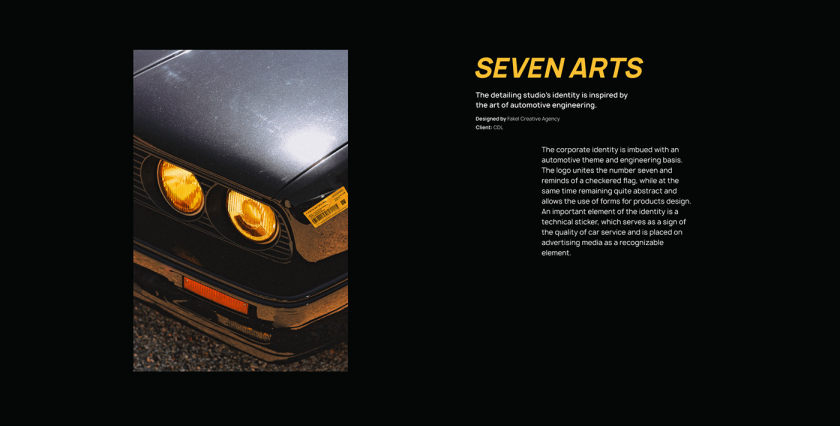 7 Arts 潤滑油品牌形象全案設計“黃色立體金屬”效果