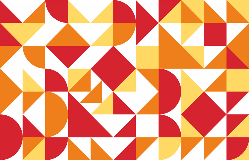 Chicken Cafe 幾何色塊小雞咖啡餐飲”LOGO+輔助圖形”設計