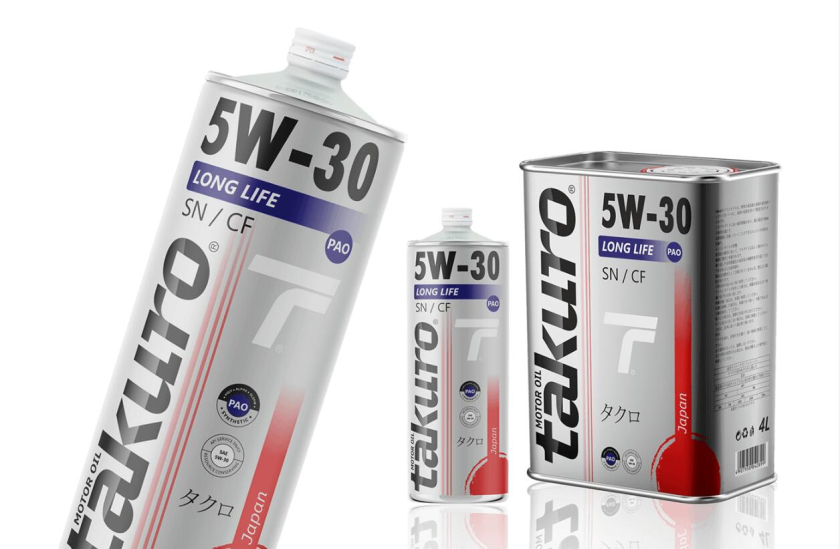 Takuro潤滑油包裝設計“旭日”紅色圓圈圖形創意