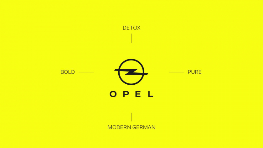 歐寶汽車更新了品牌標識logo設計，線條細化以集中于閃電圖形