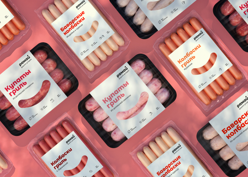 Ramay香腸包裝設計“簡潔的微笑圖案”