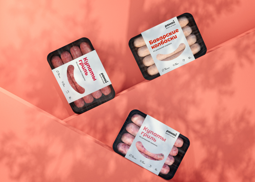 Ramay香腸包裝設計“簡潔的微笑圖案”