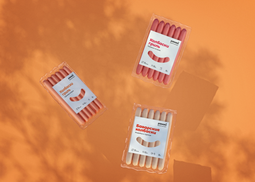 Ramay香腸包裝設計“簡潔的微笑圖案”