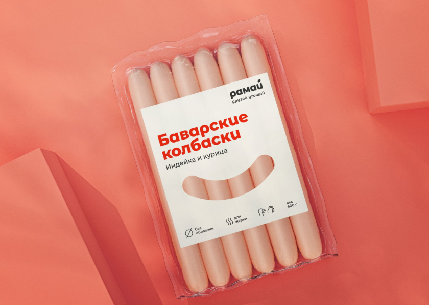 Ramay香腸包裝設計“簡潔的微笑圖案”