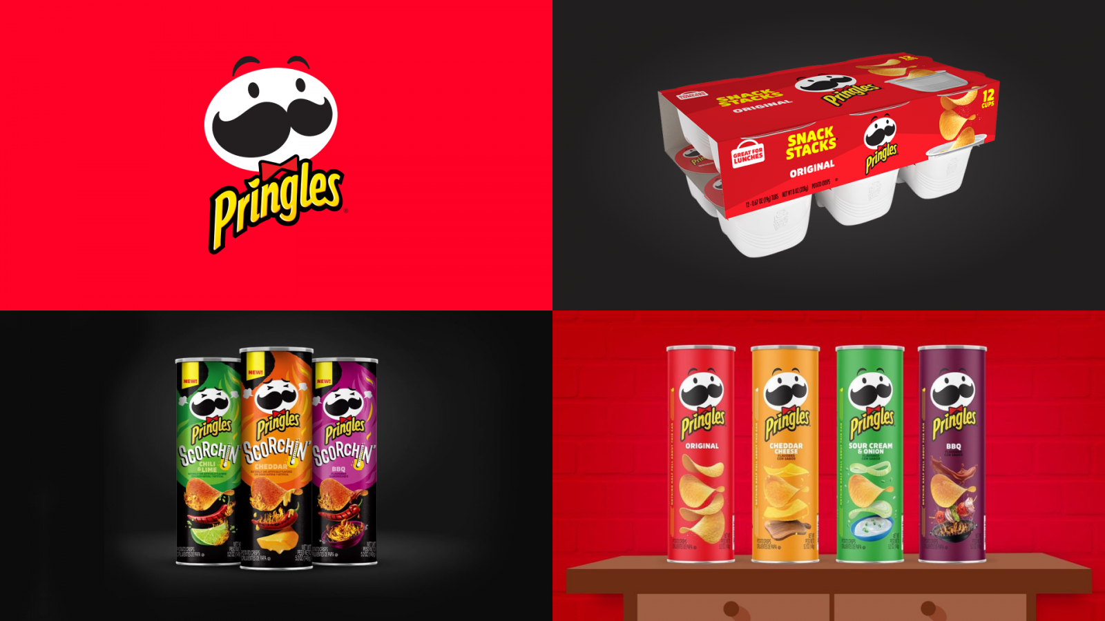 “快樂的天真者”：品客薯片薯條品牌logo-vi-吉祥物-包裝視覺設計