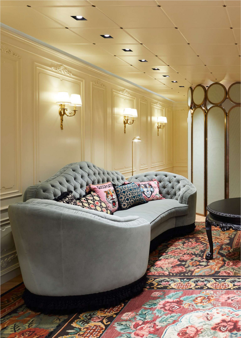 Gucci 韓國旗艦店店鋪空間設計，韓國傳統圖案與充滿活力的燈光組合