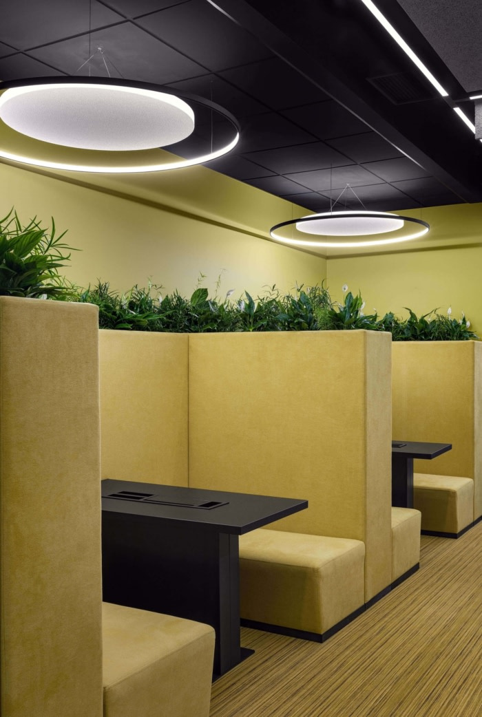 Privat 銀行辦公室空間設計，開放式空間設計分隔及充分的綠化