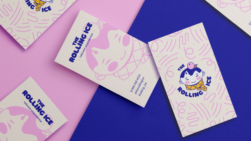 The Rolling Ice 流動(dòng)車冰淇淋品牌logo設(shè)計(jì)vi設(shè)計(jì)“泰國男孩”圖形