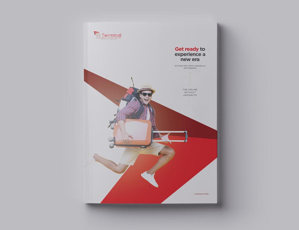Terminal定制旅游公司宣傳畫冊設計“紅藍配色”，全方位的服務