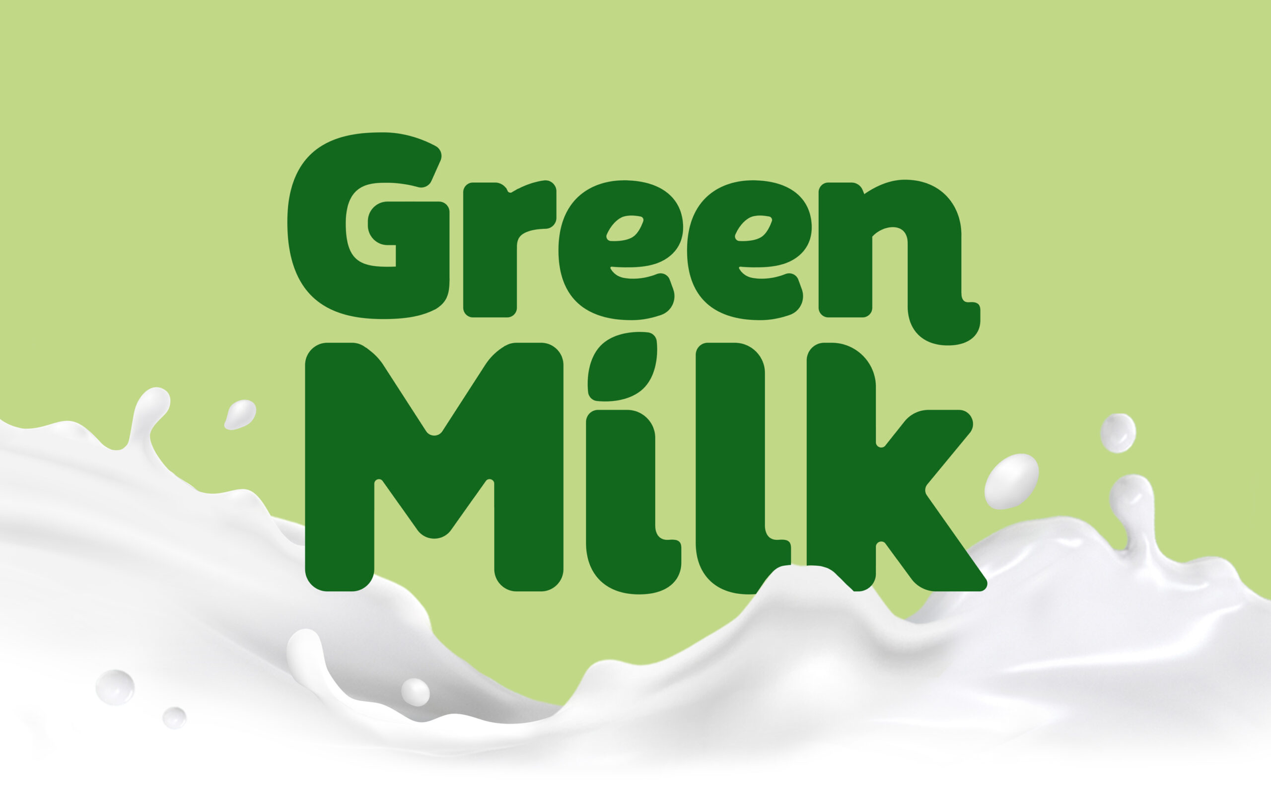 GREEN MILK 綠色牛奶品牌文字logo設計