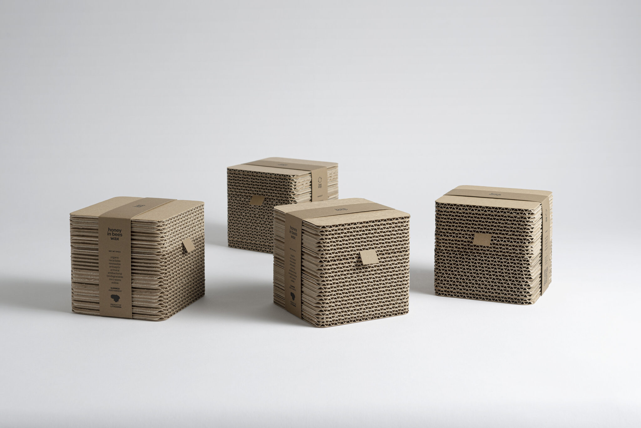 BEE LOOP 蜂蠟蜂膠蜂環膠囊包裝設計，回收紙環保包裝