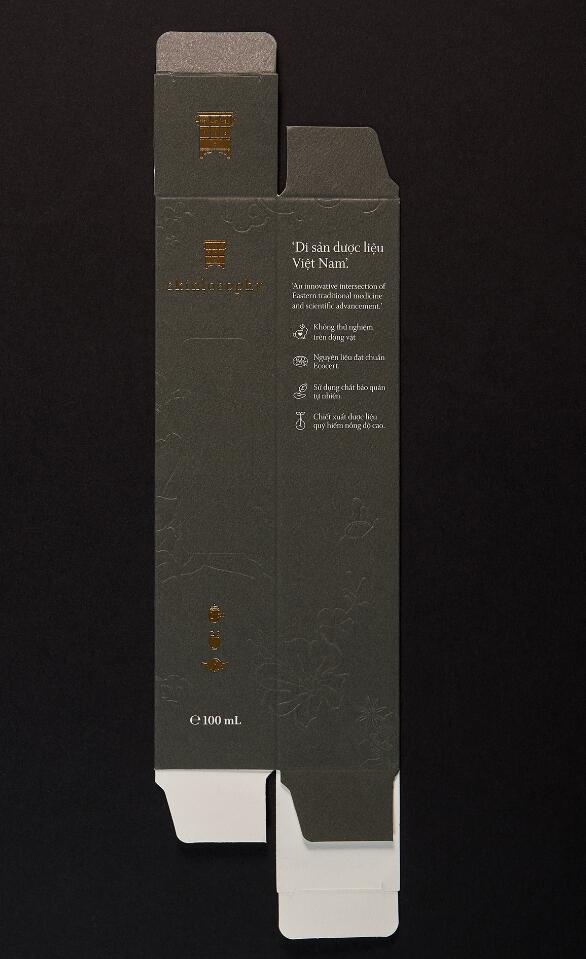 Skinlosophy 東方中藥草本化妝品包裝設(shè)計(jì)“金箔沖壓工藝”