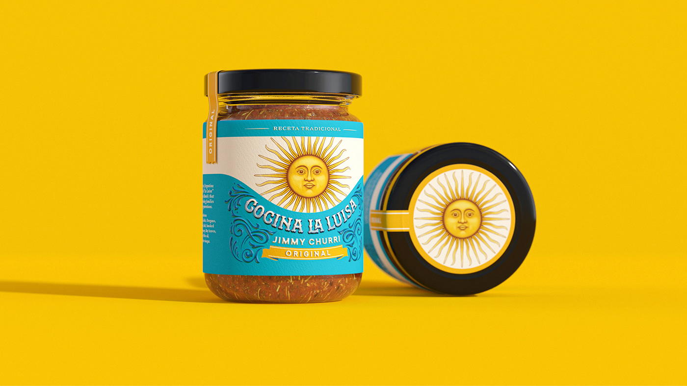 Cocina La Luisa 辣醬包裝設計“太陽公公”圖案