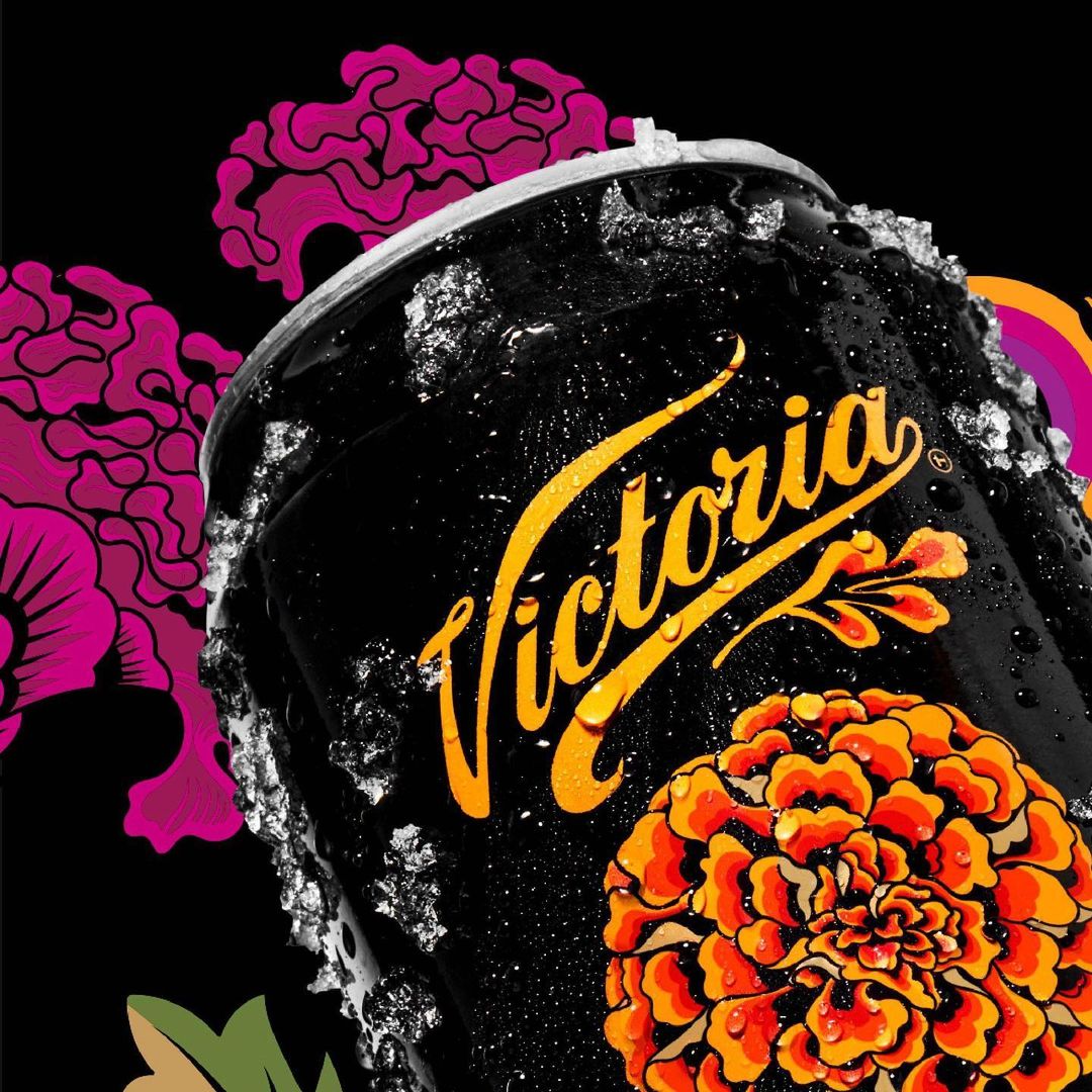 Victoria啤酒麥芽飲料包裝設計“萬壽菊花朵插圖” Victoria啤酒麥芽飲料包裝設計“萬壽菊花朵插圖”