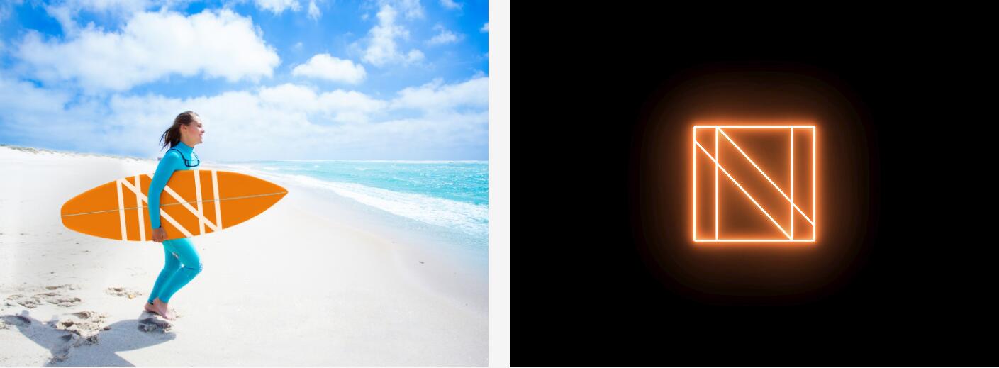 Network Capital貸款融資金融科技公司logo設計，正方形字母N網格