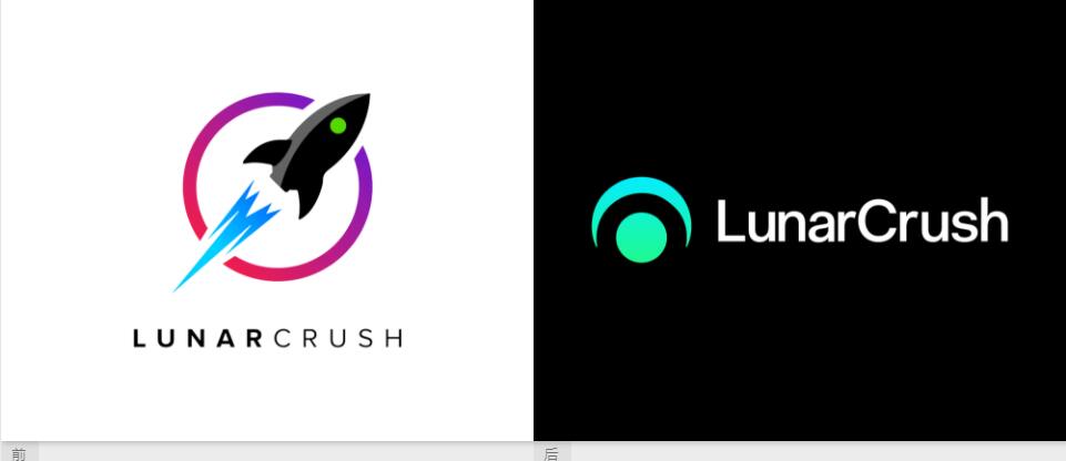 LunarCrush比特幣數(shù)字貨幣數(shù)據(jù)分析平臺新標志設計，強烈iT科技風格