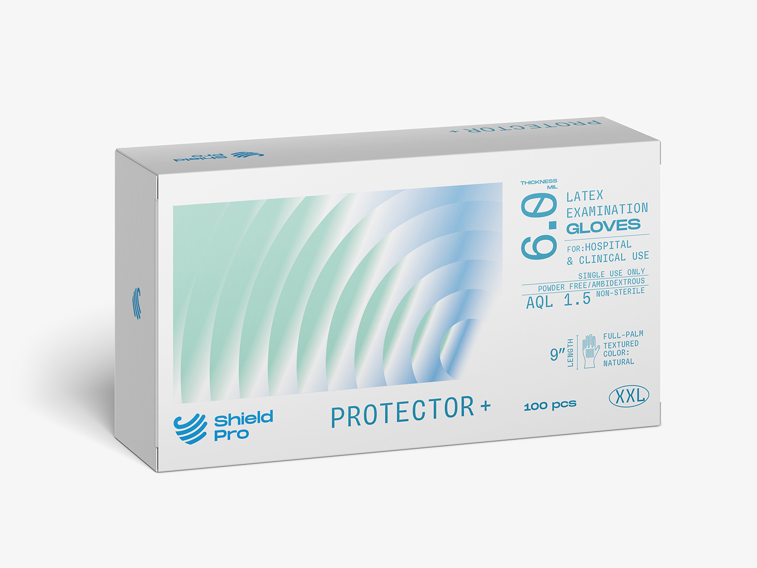 	 Shield Pro 一次性醫(yī)用手套包裝設(shè)計(jì)品牌logo設(shè)計(jì)
