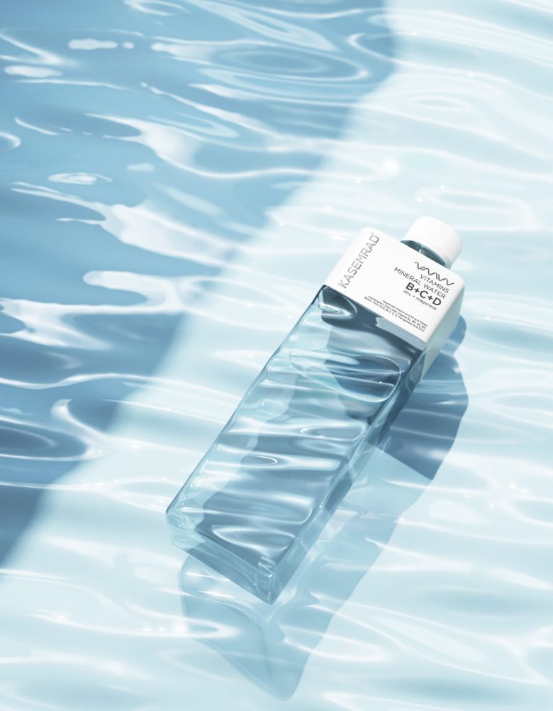 KASEMRAD天然維生素礦泉水溪流波紋瓶形設計包裝設計