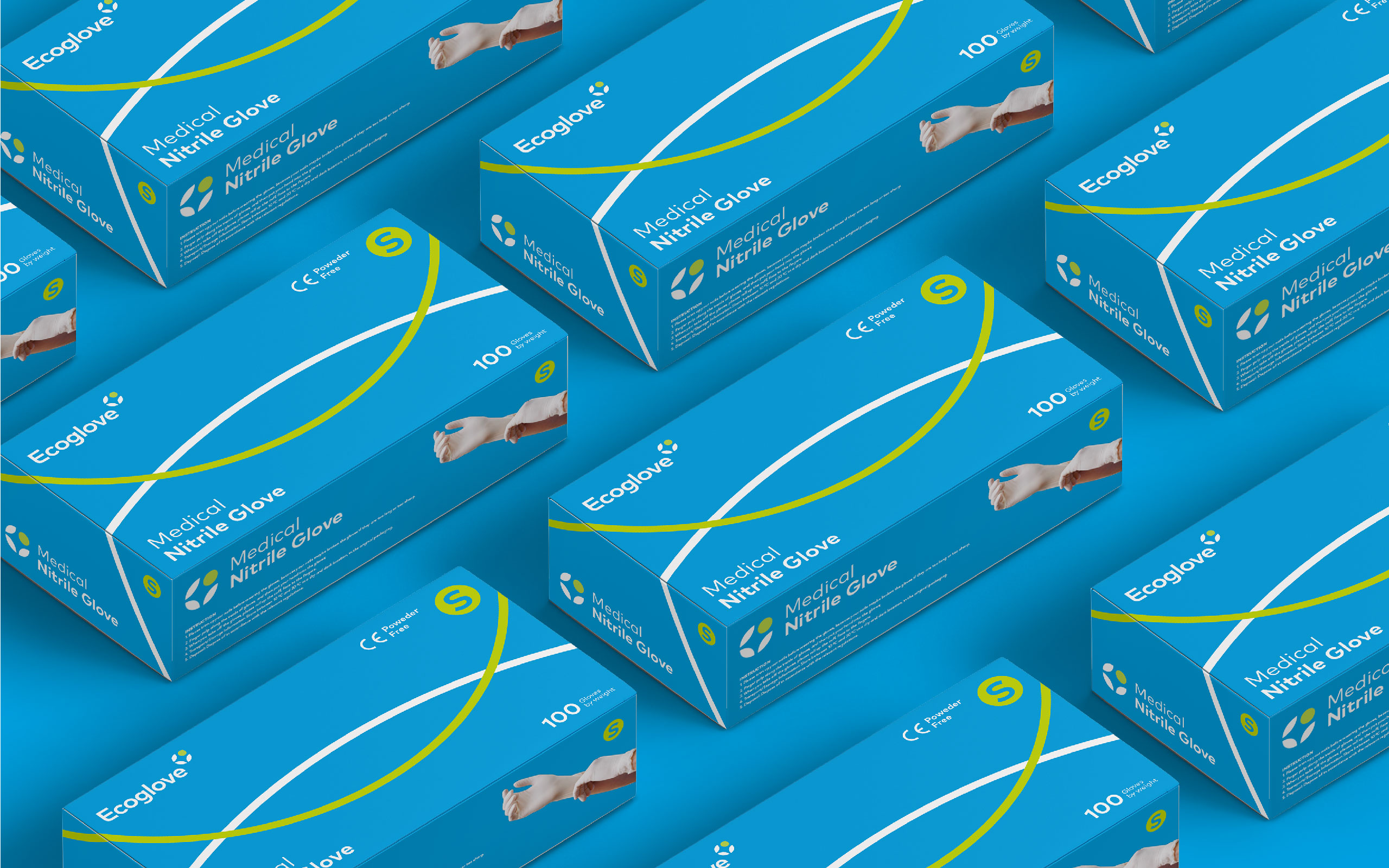 Ecoglowe 綠色醫療用品醫用手套品牌創建策劃設計-包裝設計