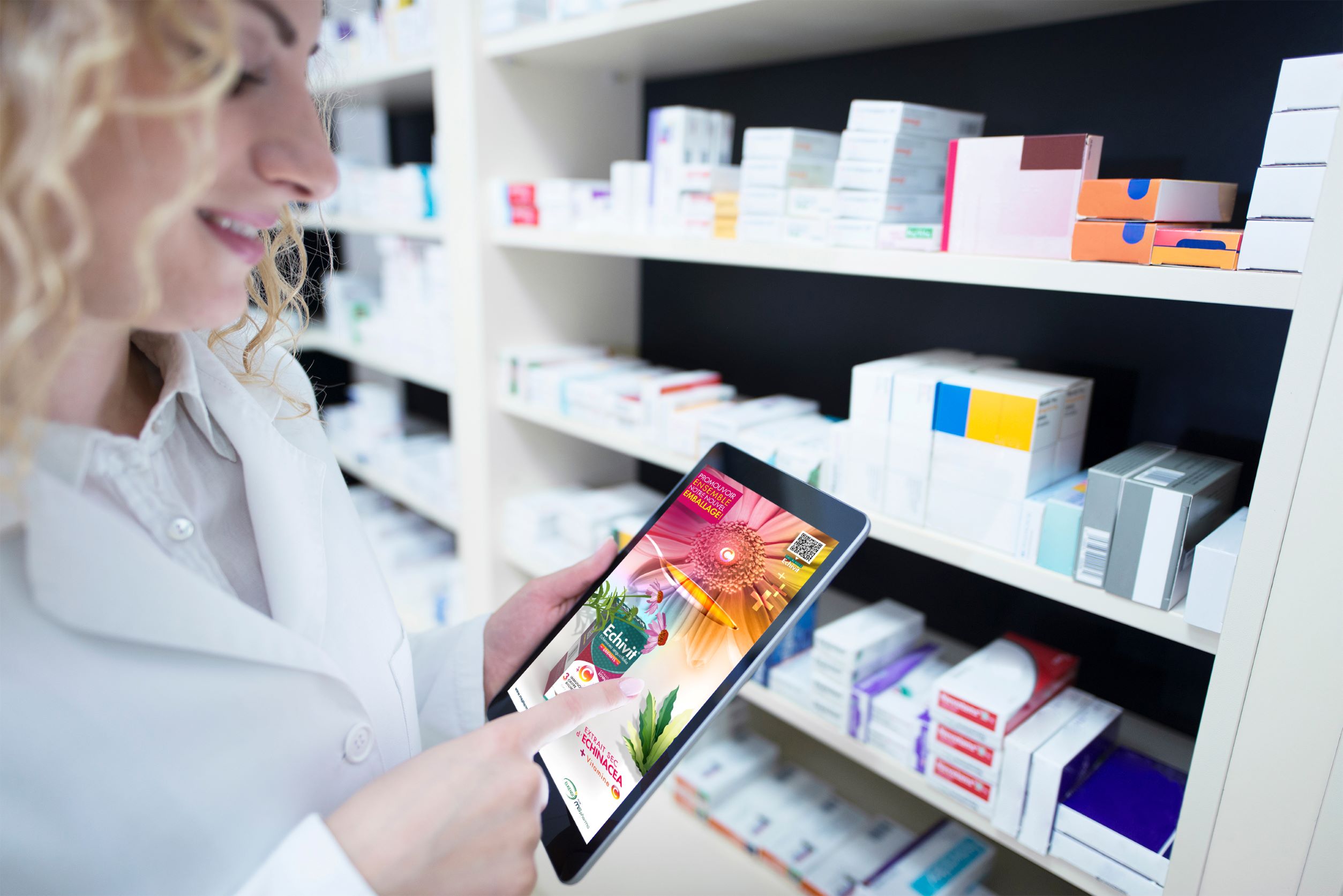 Ecivit OTC藥品包裝設(shè)計，突出品牌與交叉色塊版式