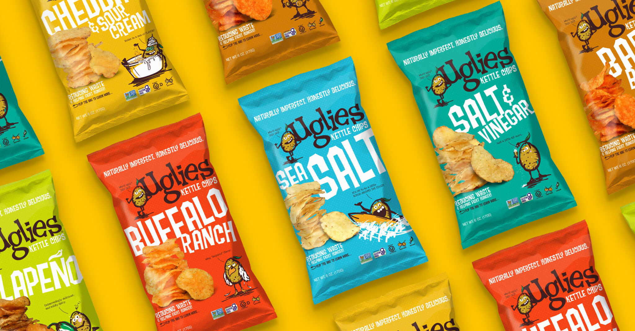 我很丑但我很好吃， Uglies薯片品牌戰略、卡通設計、包裝設計