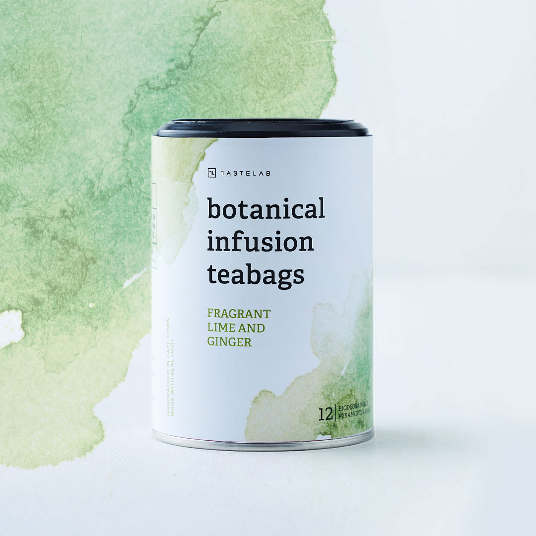 Botanical袋泡茶果茶花茶包裝設計“漸變水墨水彩”插畫