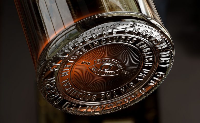 高端風格Flamberg 杜松子酒藥酒包裝設計禮盒設計，包含35種植物