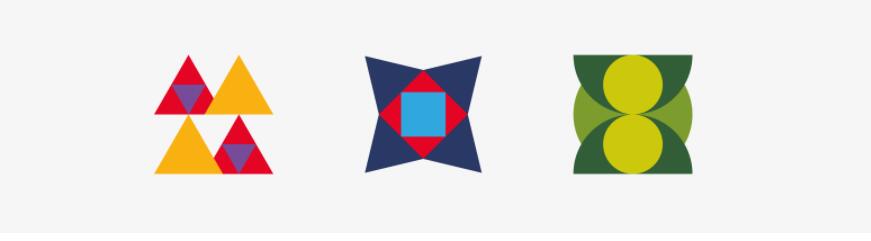 freeco天然大麻提取物滴劑藥品包裝設計，抽象幾何圖案組合