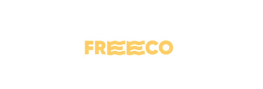 freeco天然大麻提取物滴劑藥品logo設計的字母“e”中的波浪與液體有關