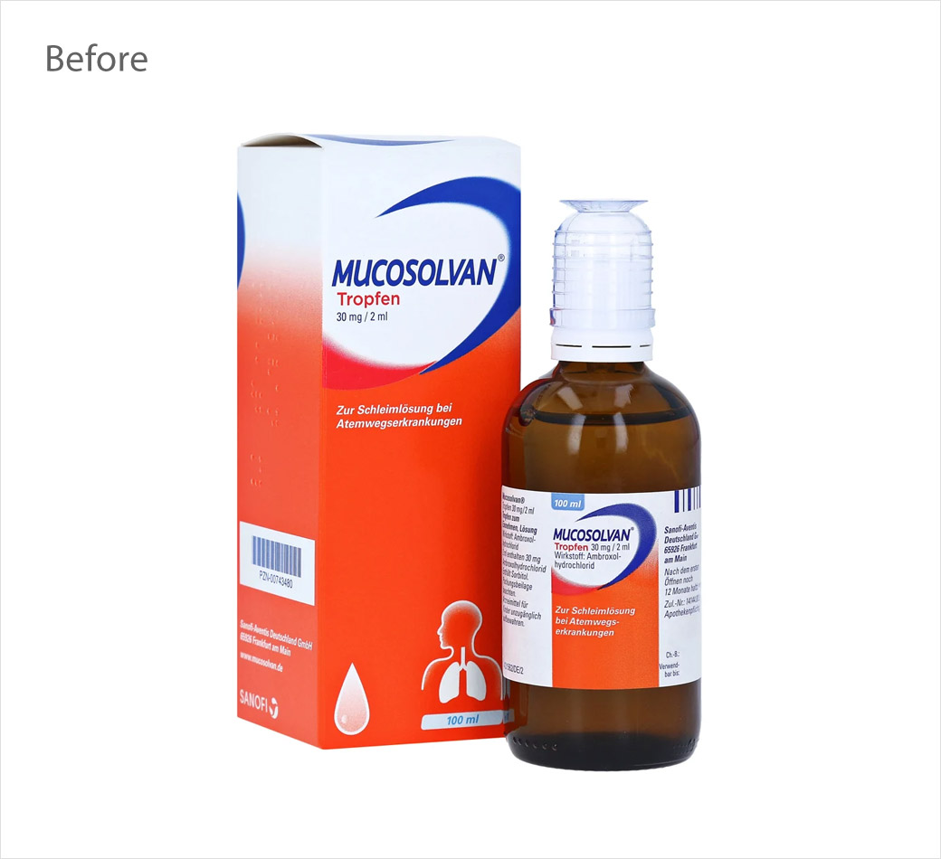 賽諾菲Sanofi止咳藥品牌logo設計包裝設計