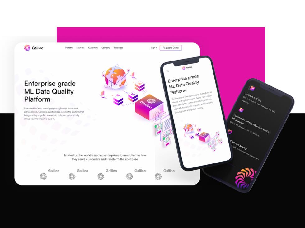 Galileo 人工智能初創公司logo設計vi設計，酷炫科技風格