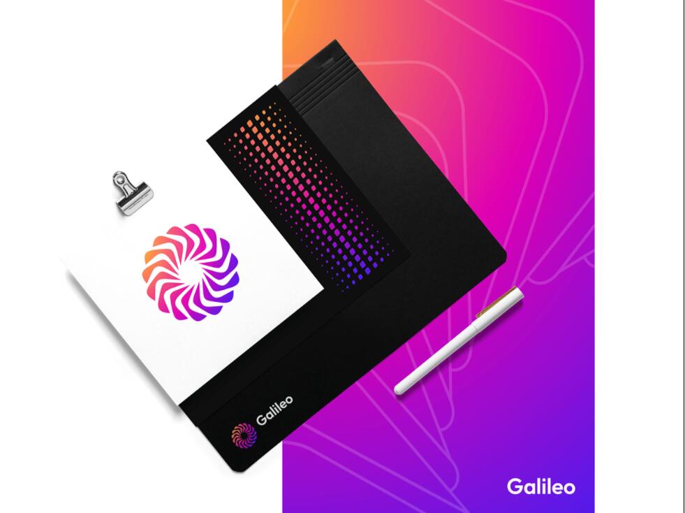 Galileo 人工智能初創公司logo設計vi設計，酷炫科技風格